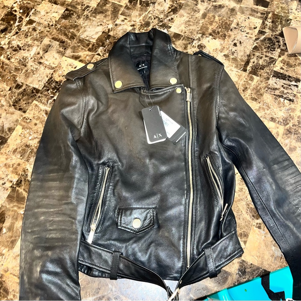 Armani Exchange brand new leather jacket